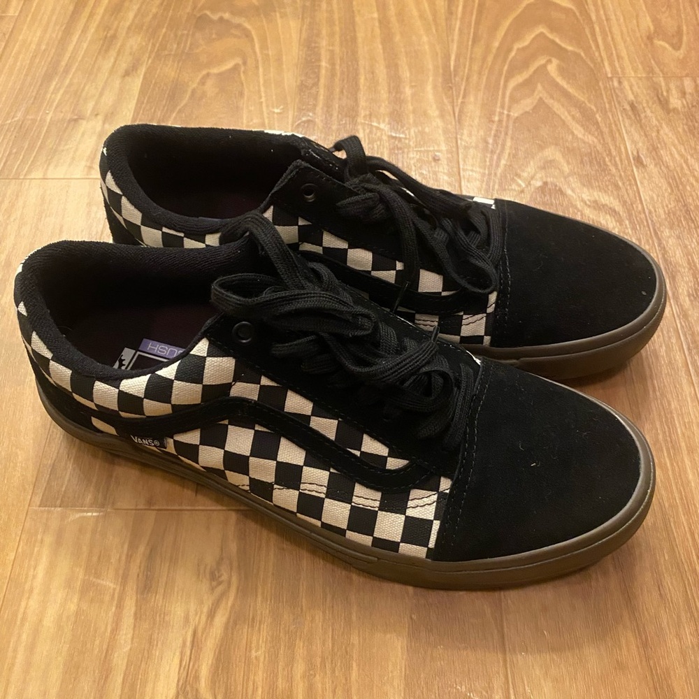 Vans Men's Black and White Checkered BMX Sneakers size 11